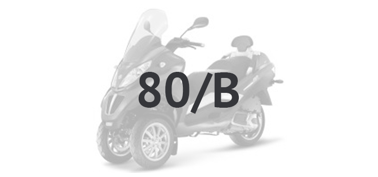 Onderdelen Piaggio MP3 300 LT Sport 2009-2014 matzwart 80/B
