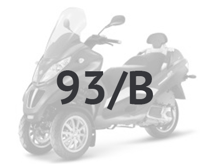 Onderdelen Piaggio MP3 300 LT Sport 2009-2014 koolzwart 93/B