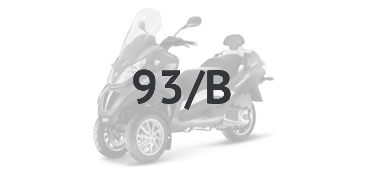Onderdelen Piaggio MP3 300 LT Sport 2009-2014 koolzwart 93/B