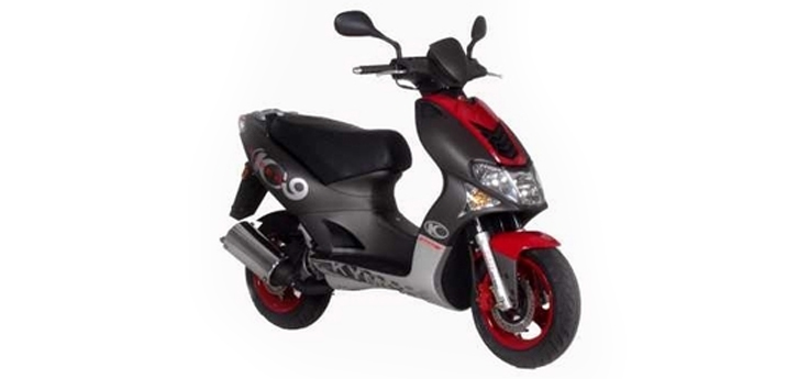 Onderdelen Kymco Super9 2t lc o.m matzwart-rood