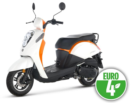 Sym Mio 50i White Orange (WH-8018P OR-1495P)