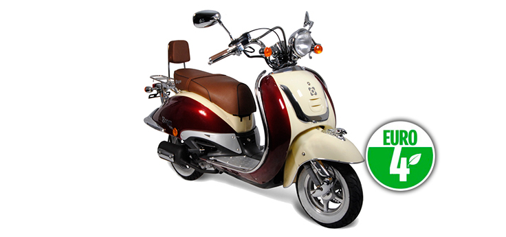 Onderdelen AGM Retro crème/ rood Euro4