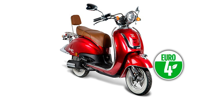 Onderdelen AGM Retro rood/ metallic Euro4