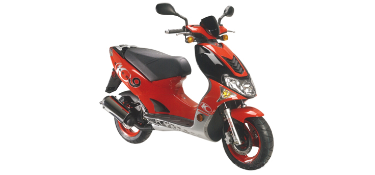 Onderdelen Kymco Super9 AC 2-takt nieuw model ferrari rood