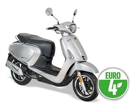Kymco New Like 150i mat zilver E4