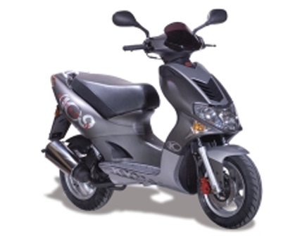 Onderdelen Kymco Super9 LC 2-takt nieuw model mat zwart-zilver