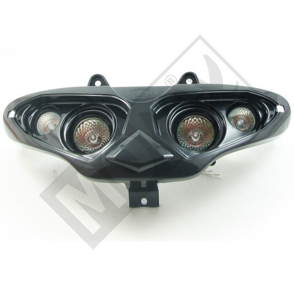 Fanale posteriore STR8 Lexus LED, con funzione indicatore di direzione per Piaggio NRG Power, con marchio di controllo