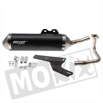 Uitlaat Technigas 4Scoot (model Akrapovic)GY6-50 Agility/Filly/Like/New Dink/People/Super 8/Vitality/Flash/BT49QT/BT50QT/City Star/Dolce Vita/Speedy/Jet/Old Classic/V-Clic