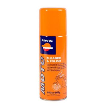 Moto Cleaner en Polish Repsol onder andere geschikt voor windscherm/kunststof/chroom spuitbus 400 ml