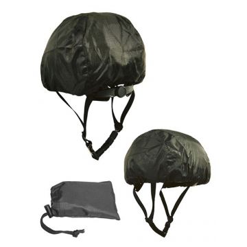 Regenhoes voor speed pedelec helmen nylon universeel met tasje DMP