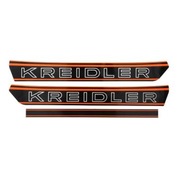 Stickerset benzinetank Kreidler zwart/oranje