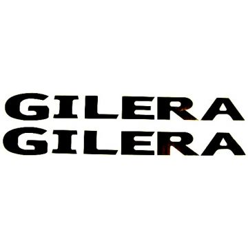 sticker piaggio woord [gilera] zwart 2-delig