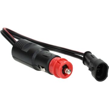 Aanstekerplug 12v met adapterkabel 18mm/12mm BC