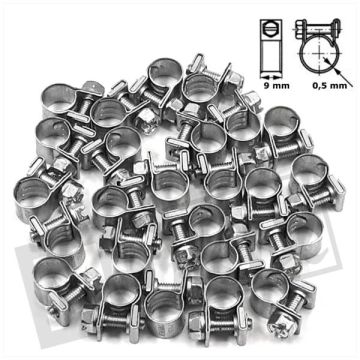 Slangklem 9mm 7-8.5mm ELVZ 25 stuks