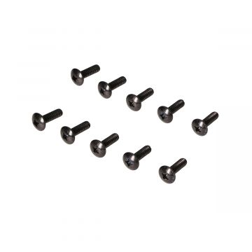 Plaatwerk schroef-bout M6x20mm (kruiskop 14mm) zwart 10 stuks Bollard