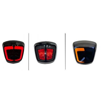 Achterlicht ingebouwd knipperlicht Vespa Sprint/ Primavera Iget led tube smoke + rand matzwart