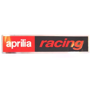 Sticker Aprilia woord [Aprilia racing] 46x220mm rood/zwart Falko 980675