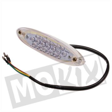 Achterlicht universeel ovaal led blank CE keuring