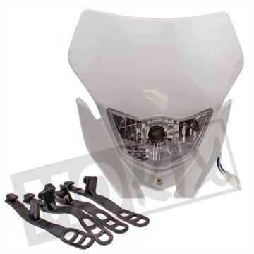 Koplampspoiler universeel enduro compleet universeel wit