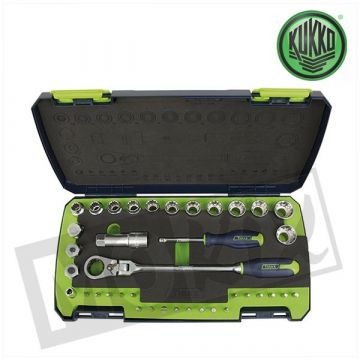 DOPSLEUTELSET KUKKO GOTROUGH 3/8 (38 dlg) TIRAX