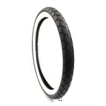 Buitenband Mitas/Sava MC11/whitewall- 2.25-17/2 1/4-17 inch (oude aanduiding 21x2.25) 39J TT Piaggio Boxer 2