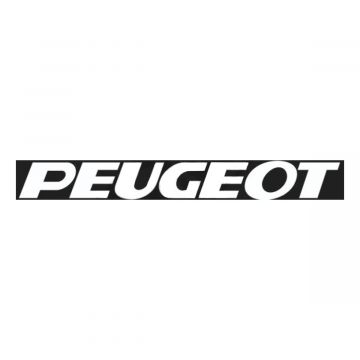 sticker peugeot woord [peugeot] wit 2-delig