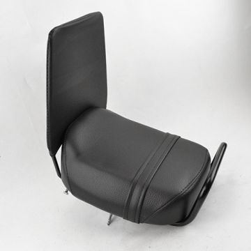 Buddyseat duo-seat + rugleuning zwart (broodje)