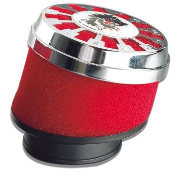 Powerfilter/luchtfilter open 42/58mm E13 rood PHBG 15-21mm/PHBL20-26mm 25 graden Malossi MHR 0411505