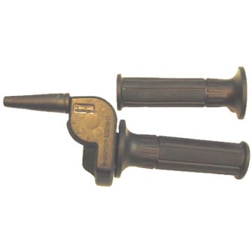 Snelgashendel -Domino diameter =22mm horizontaal- zwart/zwart universeel bromfiets/scooter