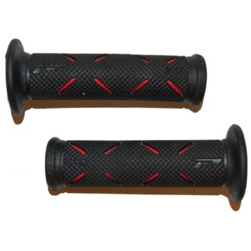 Handvatset zwart/rood-streep universeel Progrip 717