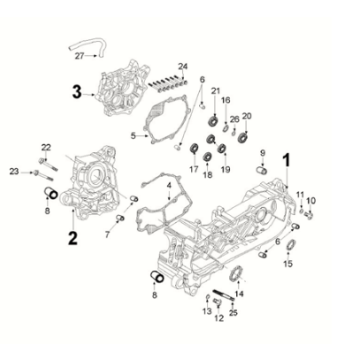 Crankcase Peugeot Tweet 125 Z PRO 2021-2022