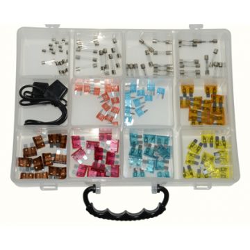 Zekering assortiment 12 maten 144 stuks