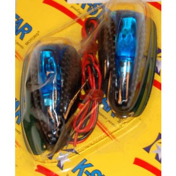 Led verlichting universeel 12 volt DMP carbon/blauw (set)