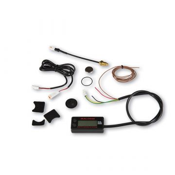 Toerenteller - temperatuurmeter - bedrijfsuren -Malossi- universeel digitaal (69mm x 32mm x 16mm) 5817540B origineel
