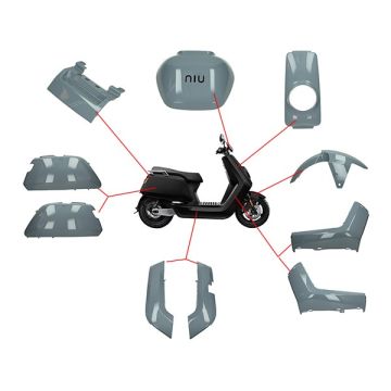 Kappenset 10-delig NIU N-serie nardo grijs glans DMP 