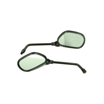 Spiegelset universeel ovaal kort m10 glanszwart