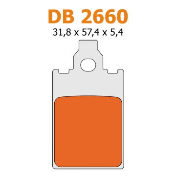 Remblokkenset Aprilia AF1/F12RST/F15/red rose/rev/Streetmate/tua/You voor delta db2660