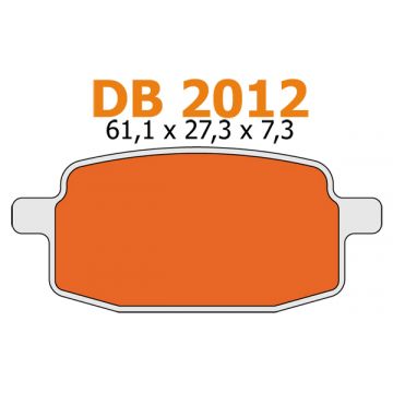 Remblokkenset Honda DAX / Monkey/ Peugeot V-clic Delta db2012