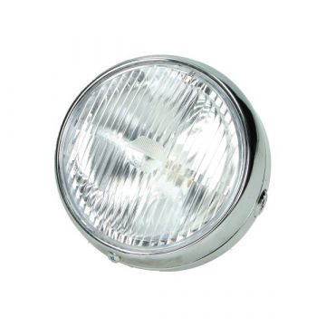Koplamp rond + schakelaar 103 14cm chroom Guia universeel