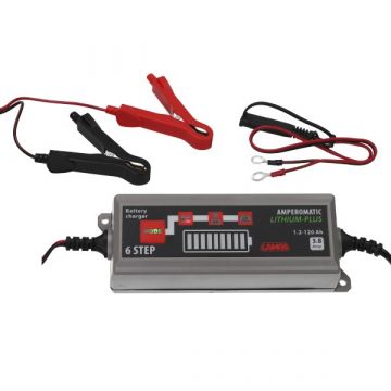 Acculader 12v intelligente acculader 3,8a Lampa amperomatic lithium plus 70177