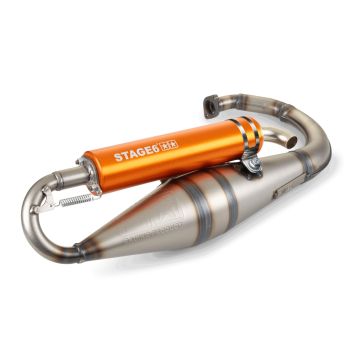Uitlaat Stage6 Pro Replica MKII oranje Minarelli Verticaal 2 Takt