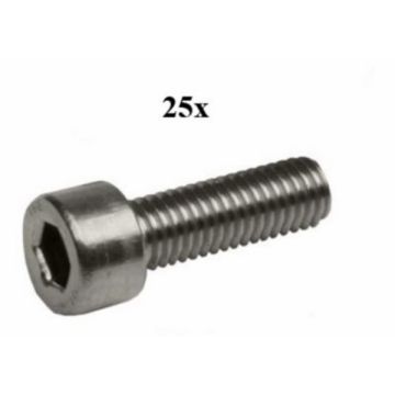 Inbusbout m5x12mm roestvrijstaal 25 stuks