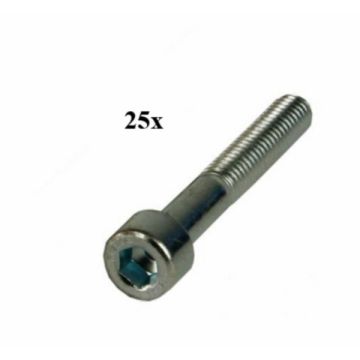 Inbusbout m6x25mm 25 stuks