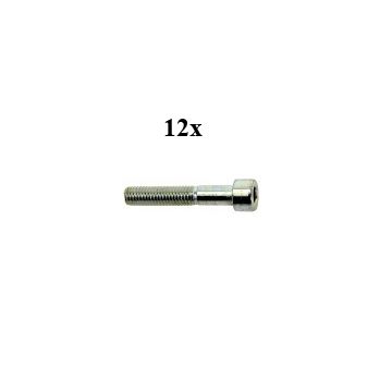Inbusbout m8x20mm 12 stuks