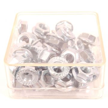 Moer + flens m8 50 stuks