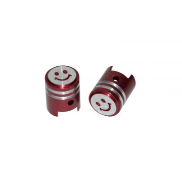 Ventieldopset zuigermodel rood aluminium DMP 2 stuks