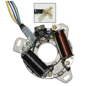 Onsteking/stator 6 draden+1 draad Honda  50-80cc 2-takt AC/LC MB/MT/NSR/(MTX kabel moet verlengd worden) DMP
