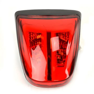 Achterlicht Vespa Sprint/ Primavera led tube rood + rand glanszwart