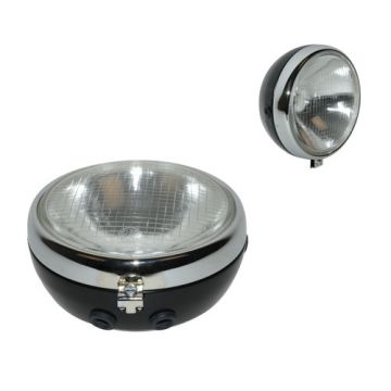 Koplamp rond 517/Kreidler model 529 170 zwart/chroom