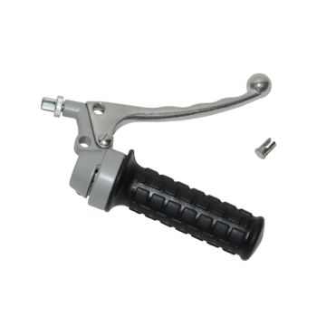 Gashendel met handvat en remhendel model Magura Zundapp oude type model 517 zilver rechts